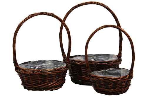 Cesta copa brown s/3